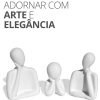 Estátua Decorativa Família Filho(a) 6cm em Cimento Artesanal