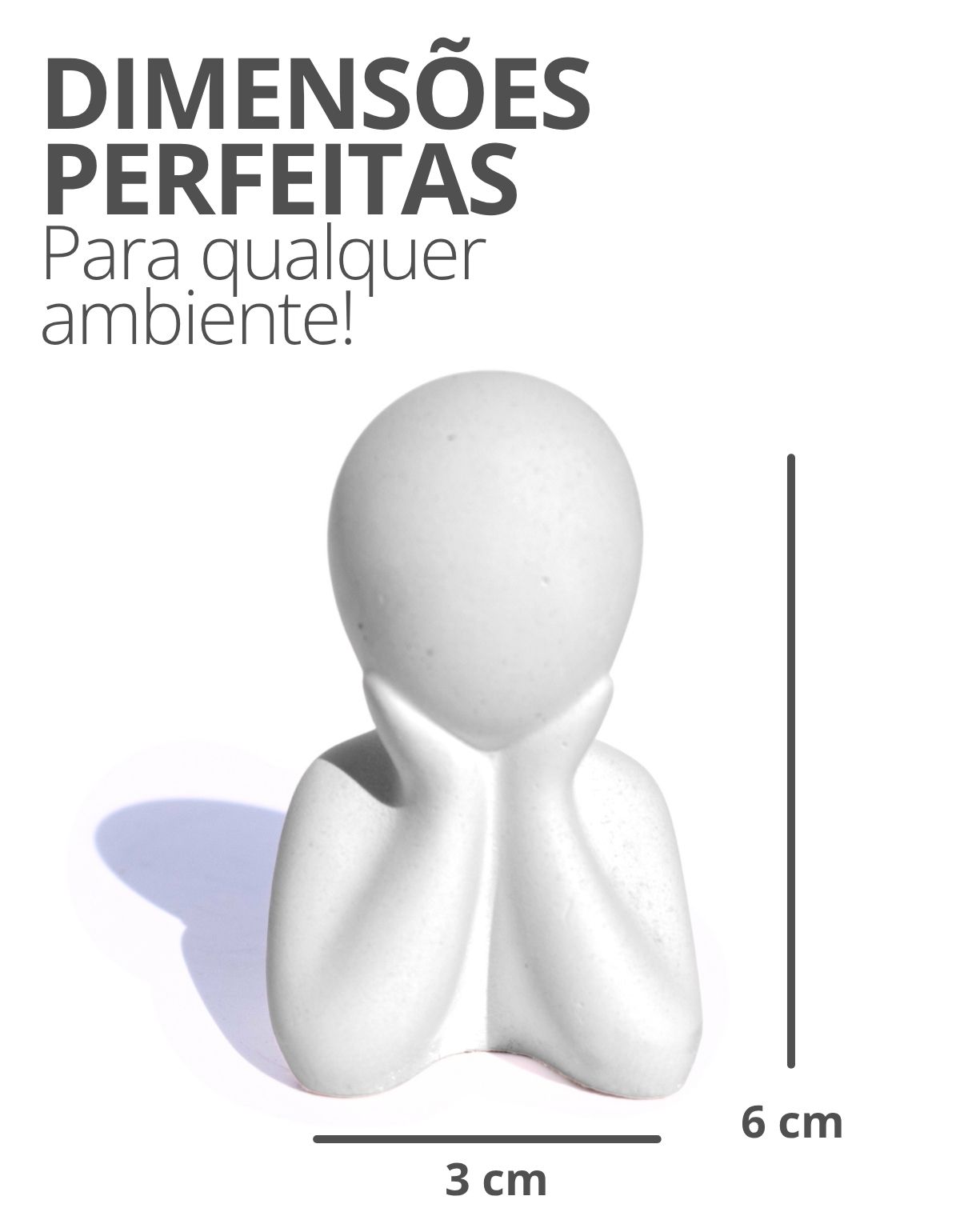Estátua Decorativa Família Filho(a) 6cm em Cimento Artesanal