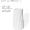 Garrafa Listras Site ALETA 3 Mini Garrafa Listras Artesanal 10x6 cm em Cimento Branco