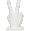 Estatua Decorativa Paz e Amor Artesanal 17cm Em Cimento