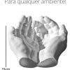Porta Objetos Decorativo Mãos 15,5cm em Cimento Artesanal