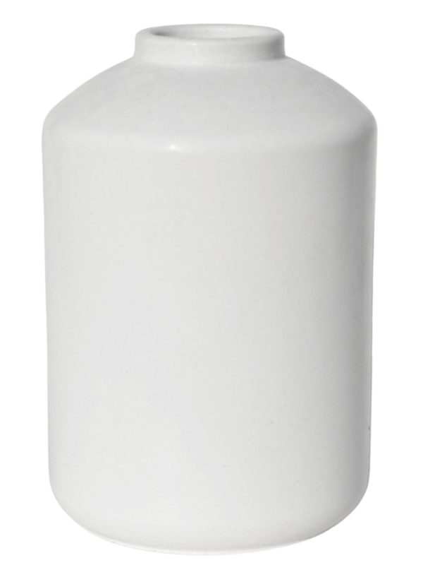 Mini Garrafa Cilindro Lisa Site ALETA 2 Mini Garrafa Cilindro Liso 10cm em Cimento Artesanal Branco