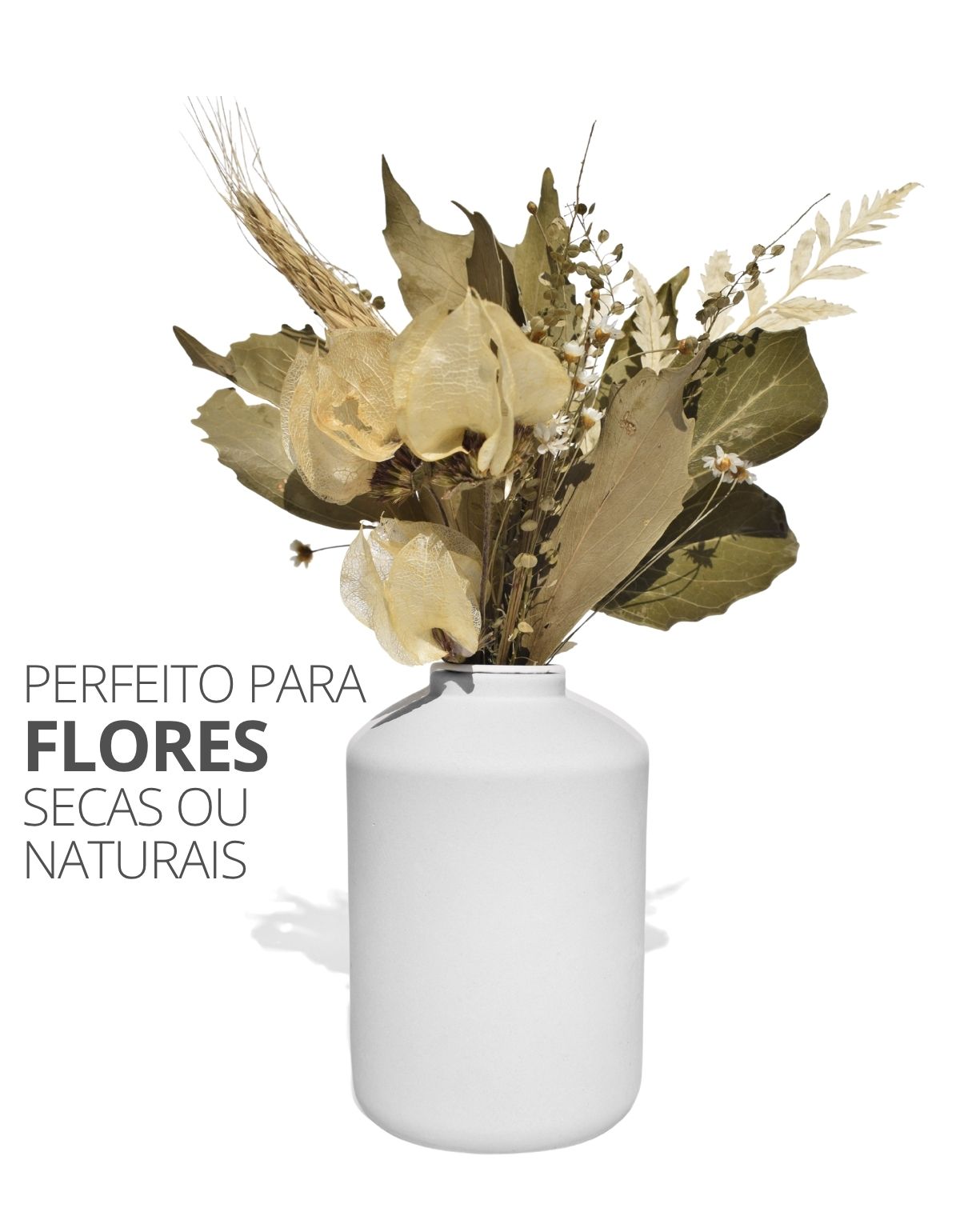 Mini Garrafa Cilindro Lisa Site ALETA 5 Mini Garrafa Cilindro Liso 10cm em Cimento Artesanal Branco
