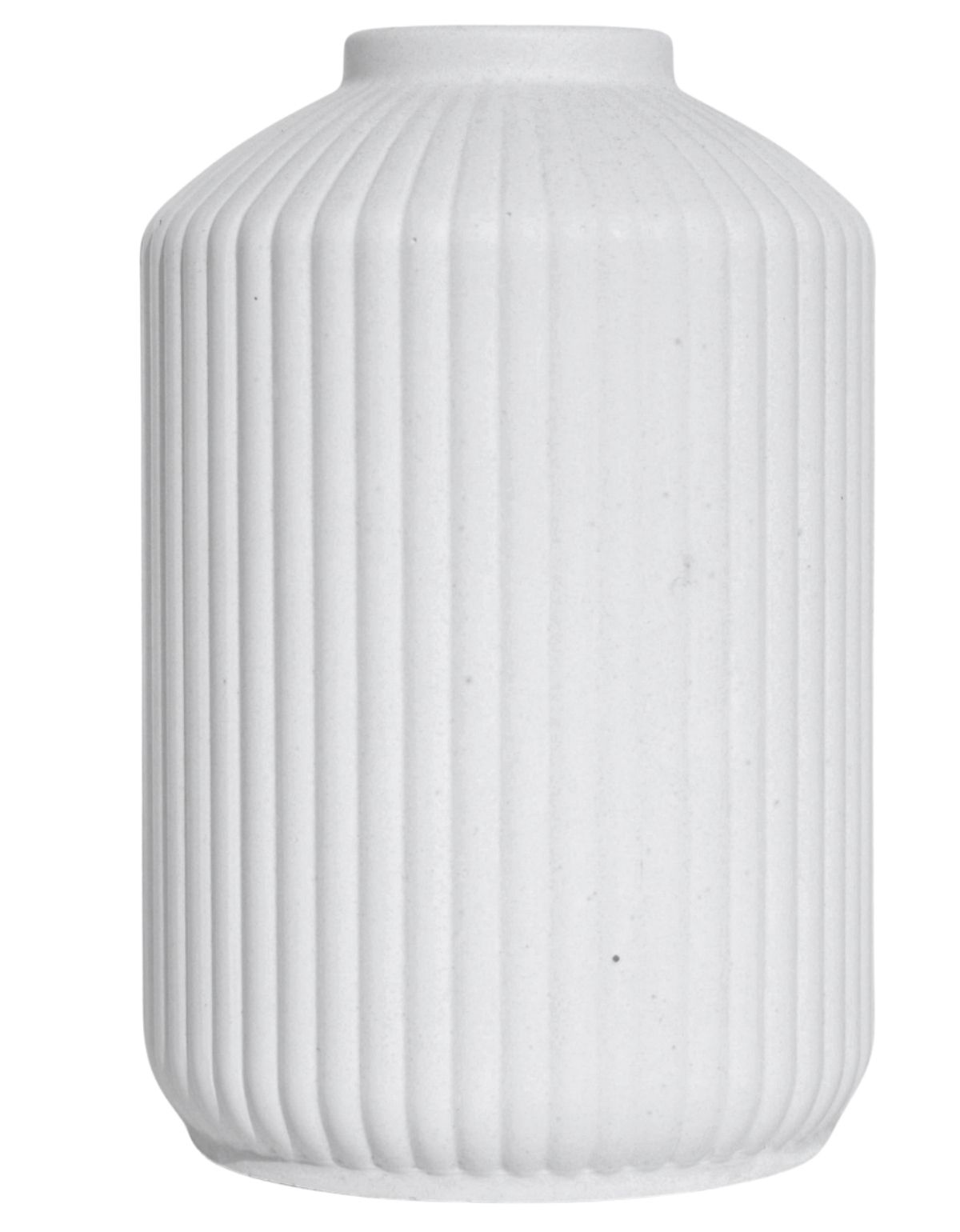 Mini Garrafa Cilindro Listras Site ALETA 2 Mini Garrafa Cilindro Listras 10cm Cimento Artesanal Branco