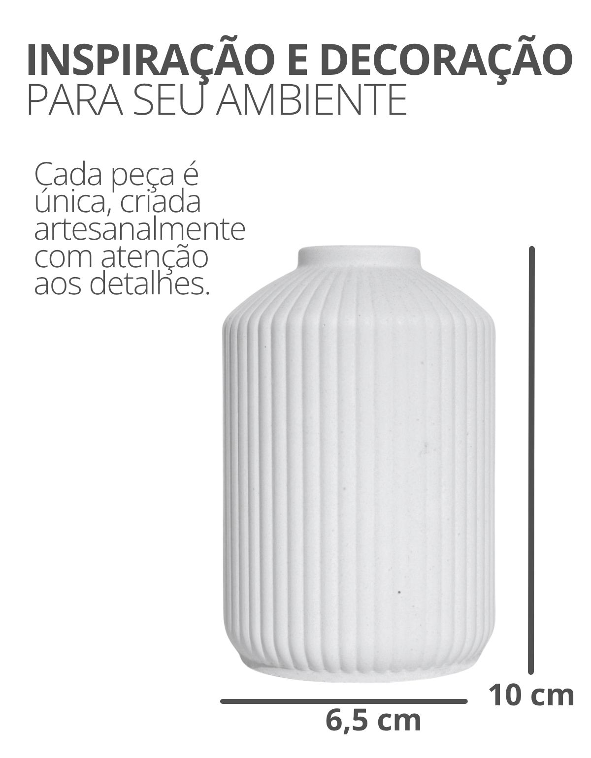Mini Garrafa Cilindro Listras Site ALETA 3 Mini Garrafa Cilindro Listras 10cm Cimento Artesanal Branco