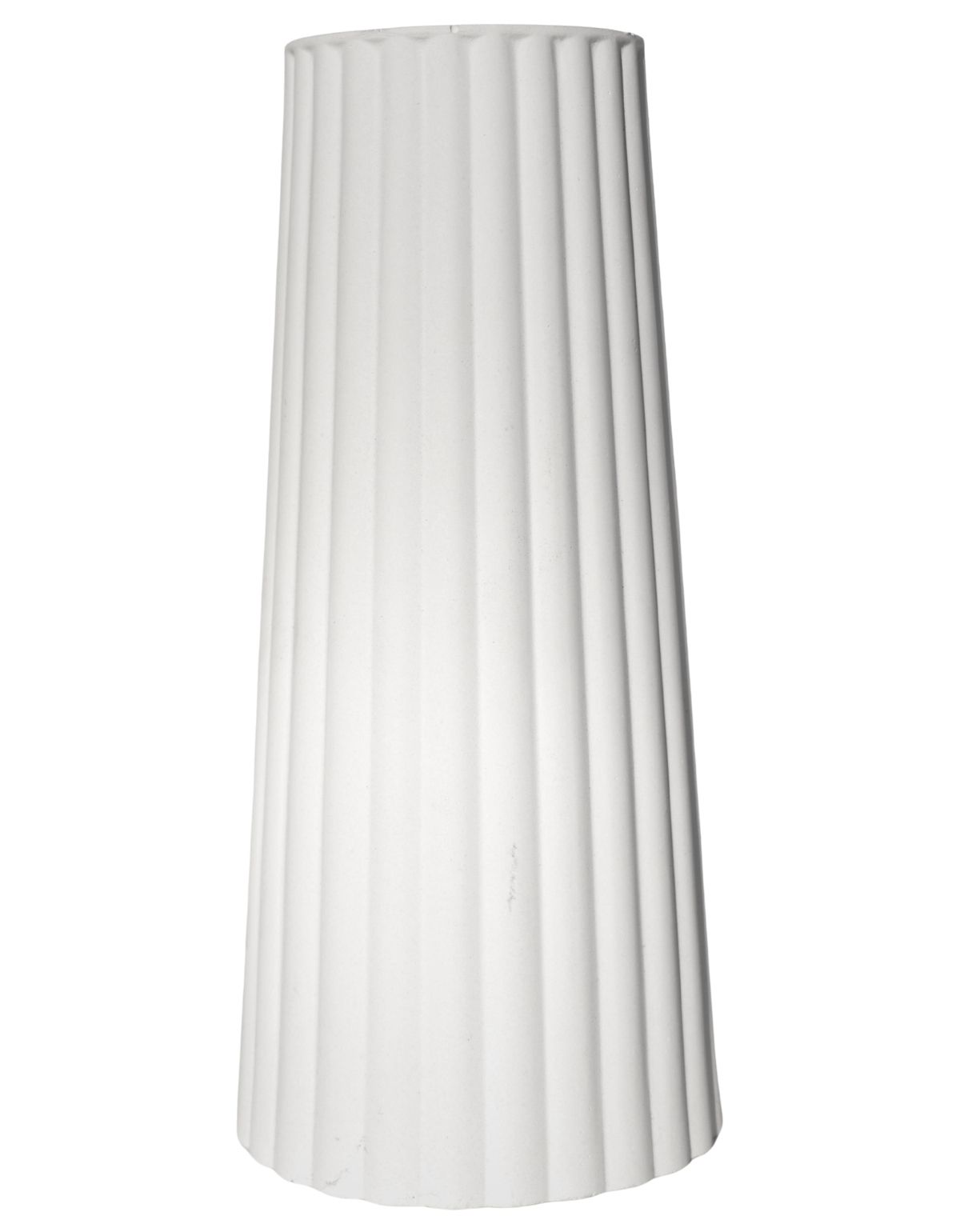 Vaso Solitário Listras 17,5x7,5cm Artesanal Em Cimento