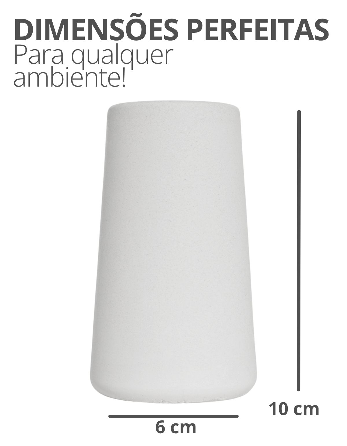 Mini Garrafa Lisa Artesanal 10x6,5m em Cimento Branco