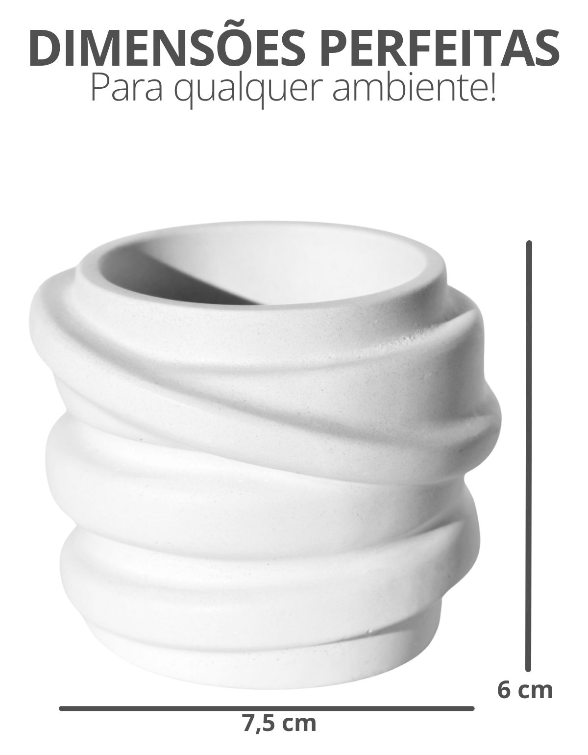 Mini Vaso Saturno Artesanal 7,5x6cm Em Resina Mineral