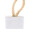 Peso de Porta Artesanal Cubo 1,5Kg Concreto com Base Anti Risco