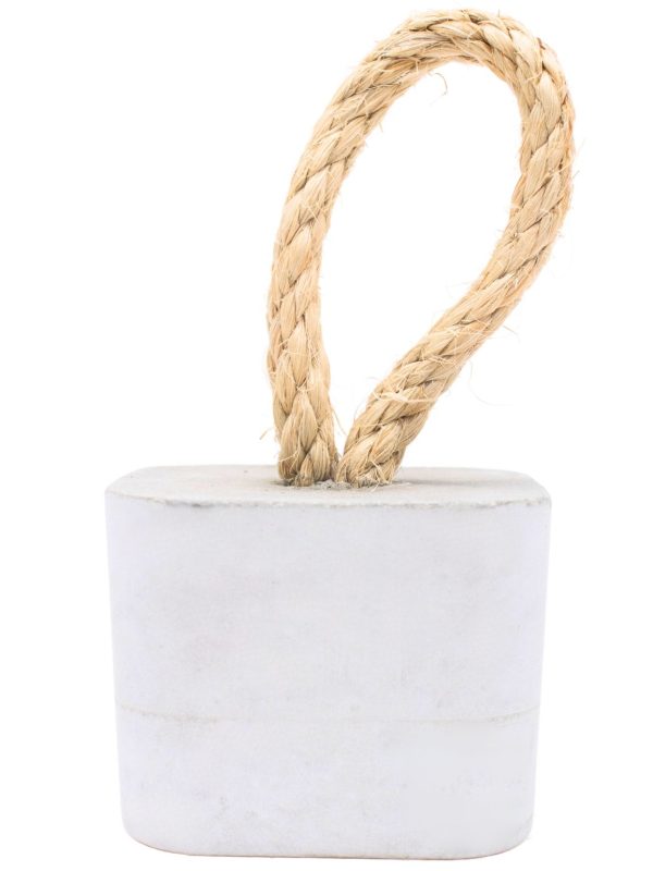 Peso de Porta Quadrado Site ALETA 1 Peso de Porta Artesanal Cubo 1,5Kg Concreto com Base Anti Risco