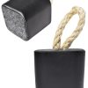 Peso de Porta Artesanal Cubo 1,5Kg Concreto com Base Anti Risco