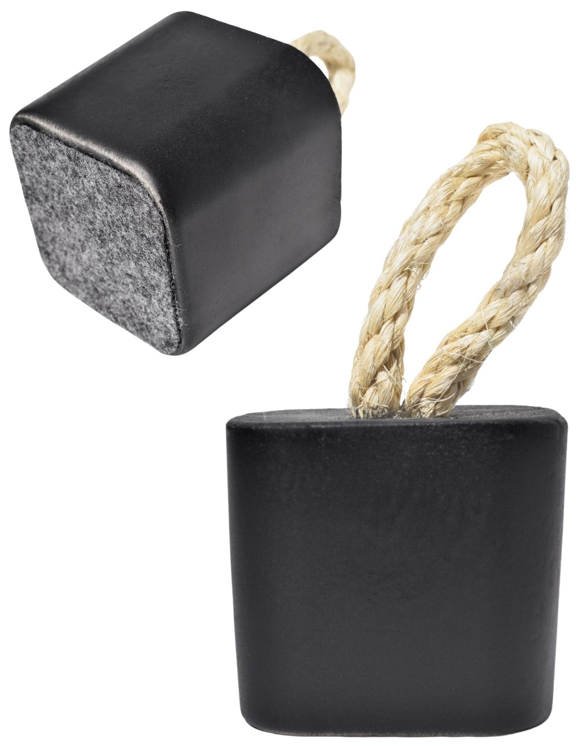 Peso de Porta Artesanal Cubo 1,5Kg Concreto com Base Anti Risco