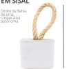 Peso de Porta Artesanal Cubo 1,5Kg Concreto com Base Anti Risco