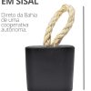 Peso de Porta Artesanal Cubo 1,5Kg Concreto com Base Anti Risco