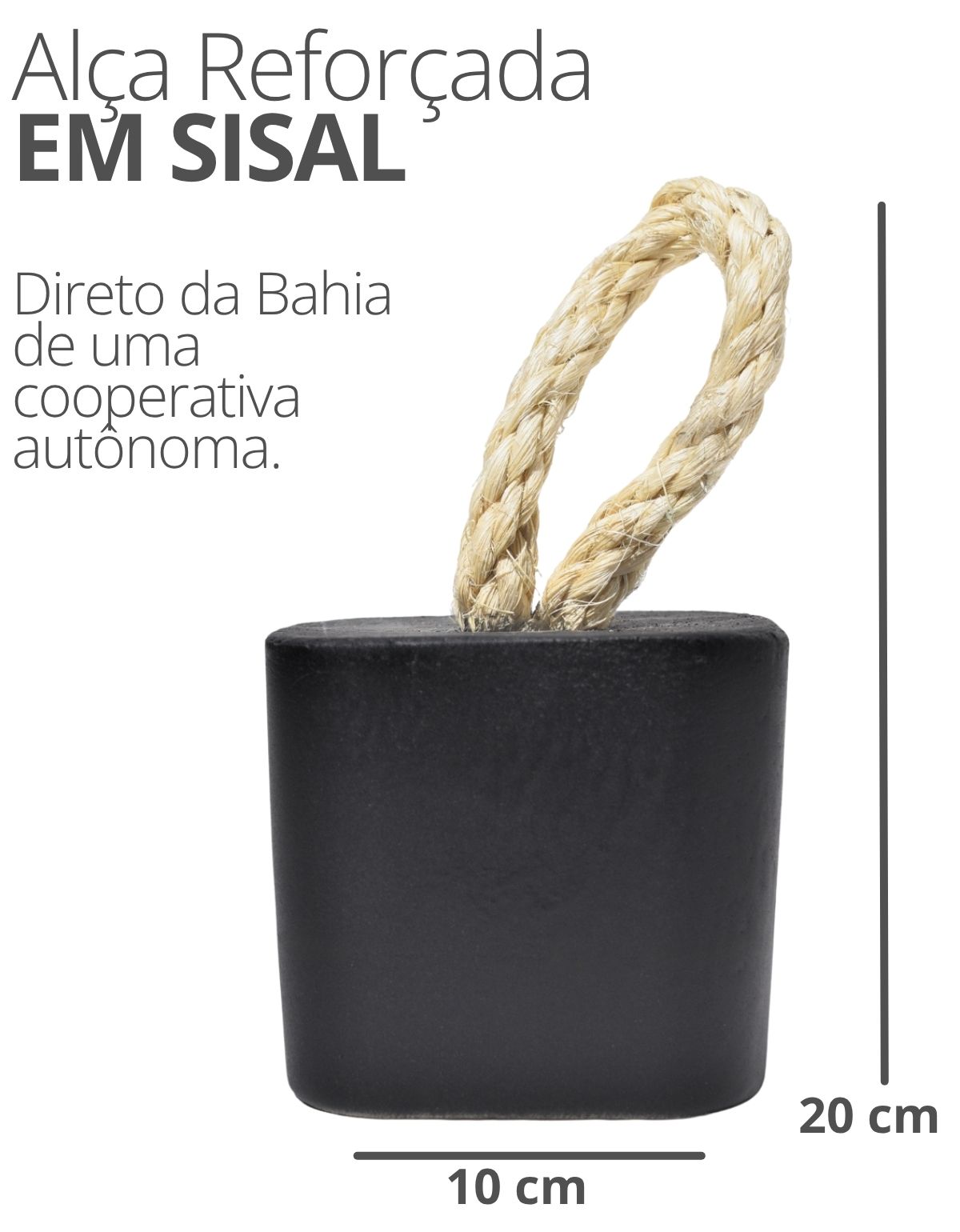 Peso de Porta Artesanal Cubo 1,5Kg Concreto com Base Anti Risco