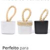 Peso de Porta Artesanal Cubo 1,5Kg Concreto com Base Anti Risco
