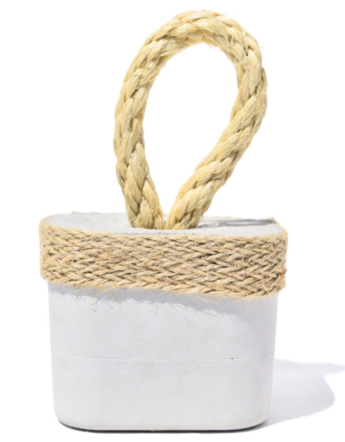 Peso de Porta Artesanal Cubo 1,5Kg Concreto com Base Anti Risco