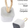 Peso de Porta Artesanal Cubo 1,5Kg Concreto com Base Anti Risco