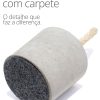 Peso de Porta Artesanal 1,3Kg Concreto com Base Anti Risco
