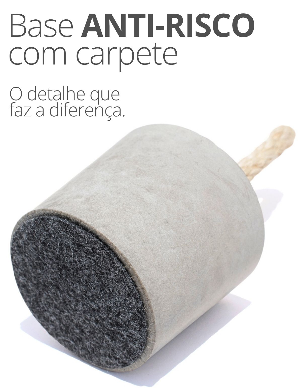 Peso de Porta Artesanal 1,3Kg Concreto com Base Anti Risco