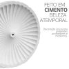 Porta Incenso Redondo Listras Artesanal 11cm Em Cimento