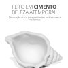 Porta Objetos Artesanal Concha Listras 11,5x7,5cm Em Resina Mineral