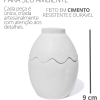 Porta Objeto Decorativo Ovo Com Tampa 9cm Cimento Artesanal
