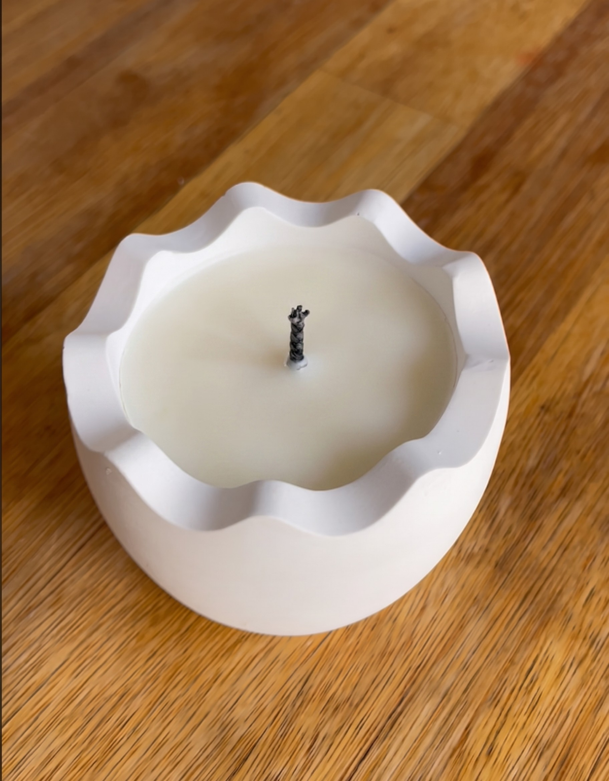 Porta Objeto Decorativo Ovo Com Tampa 9cm Cimento Artesanal