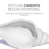 Porta Objetos Artesanal Concha Liso 13cm Em Resina Mineral