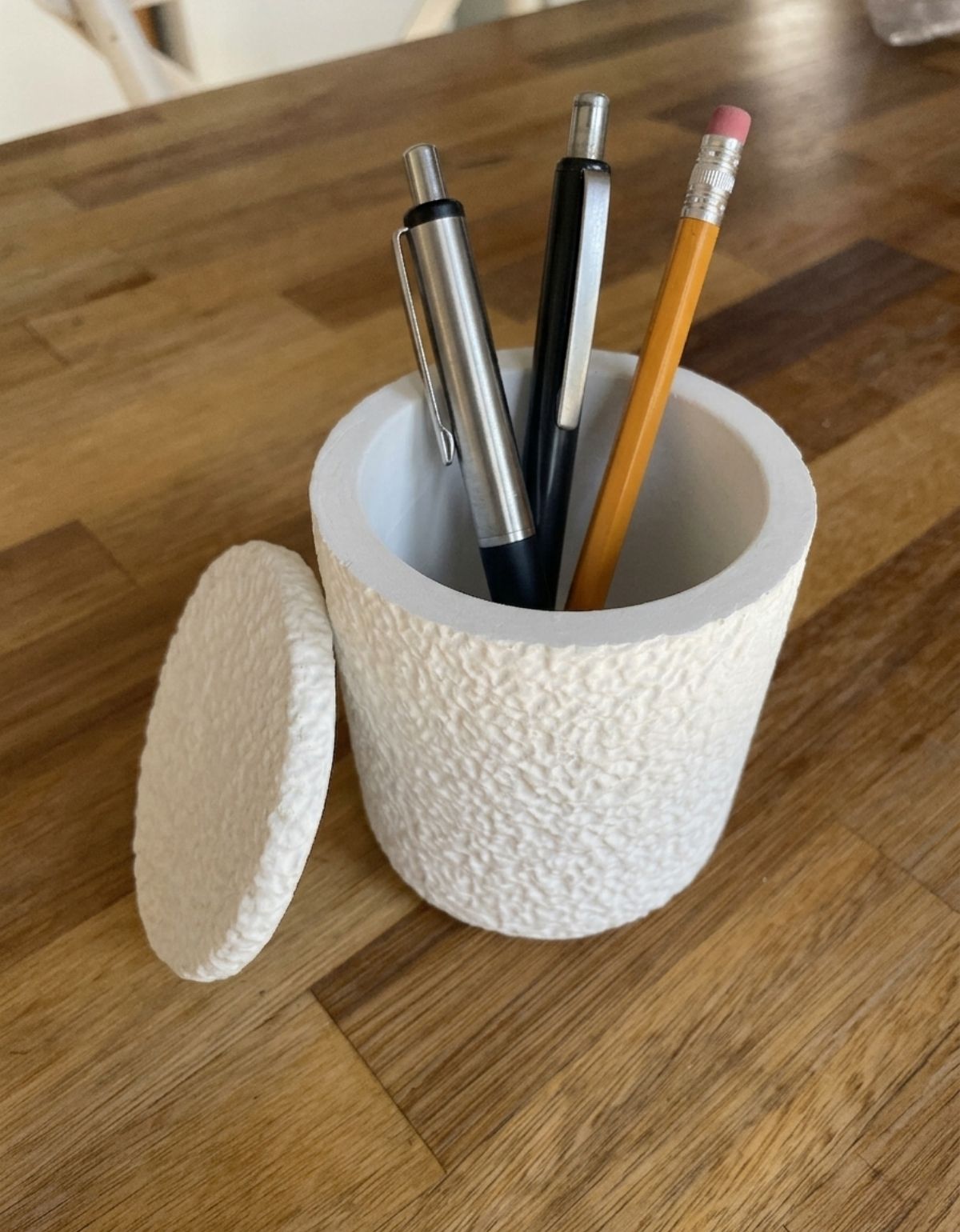 Pote Texturizado Clássico 11cm em Cimento Artesanal