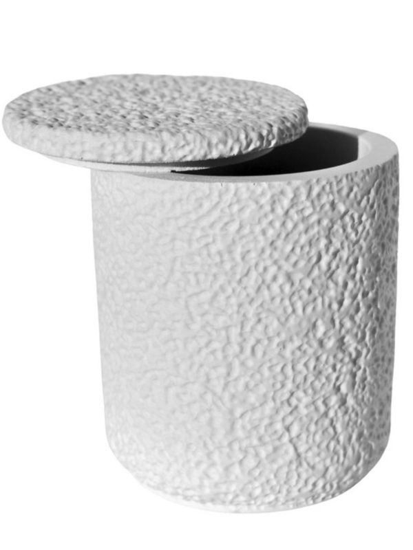 Pote Texturizado Clássico 11cm em Cimento Artesanal