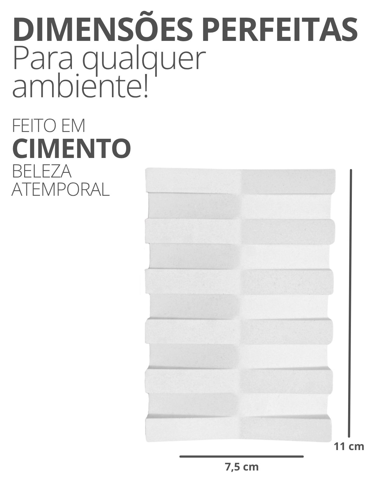 Saboneteira Barra Listras 12cm em Resina Mineral Artesanal