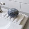Saboneteira Barra Listras 12cm em Resina Mineral Artesanal