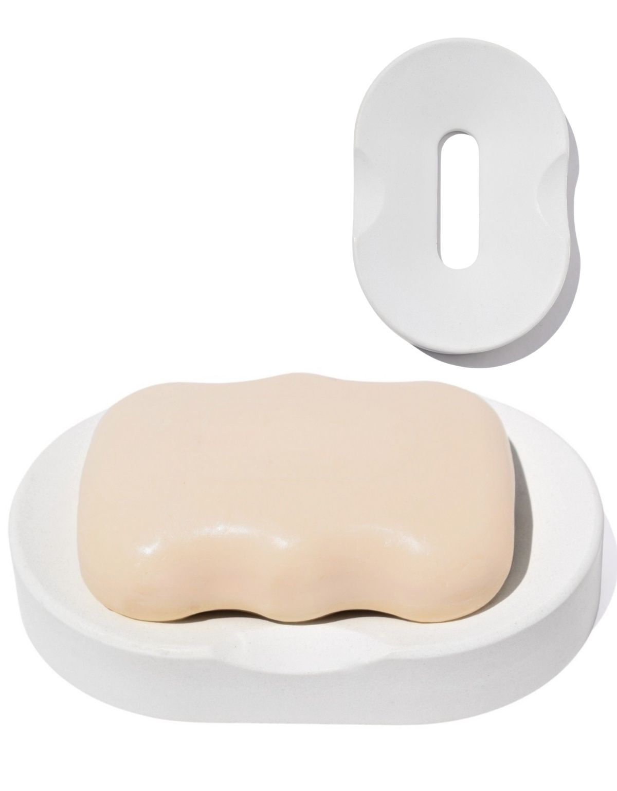 Saboneteira Porta Sabonete Banheiro Oval 11cm em Cimento