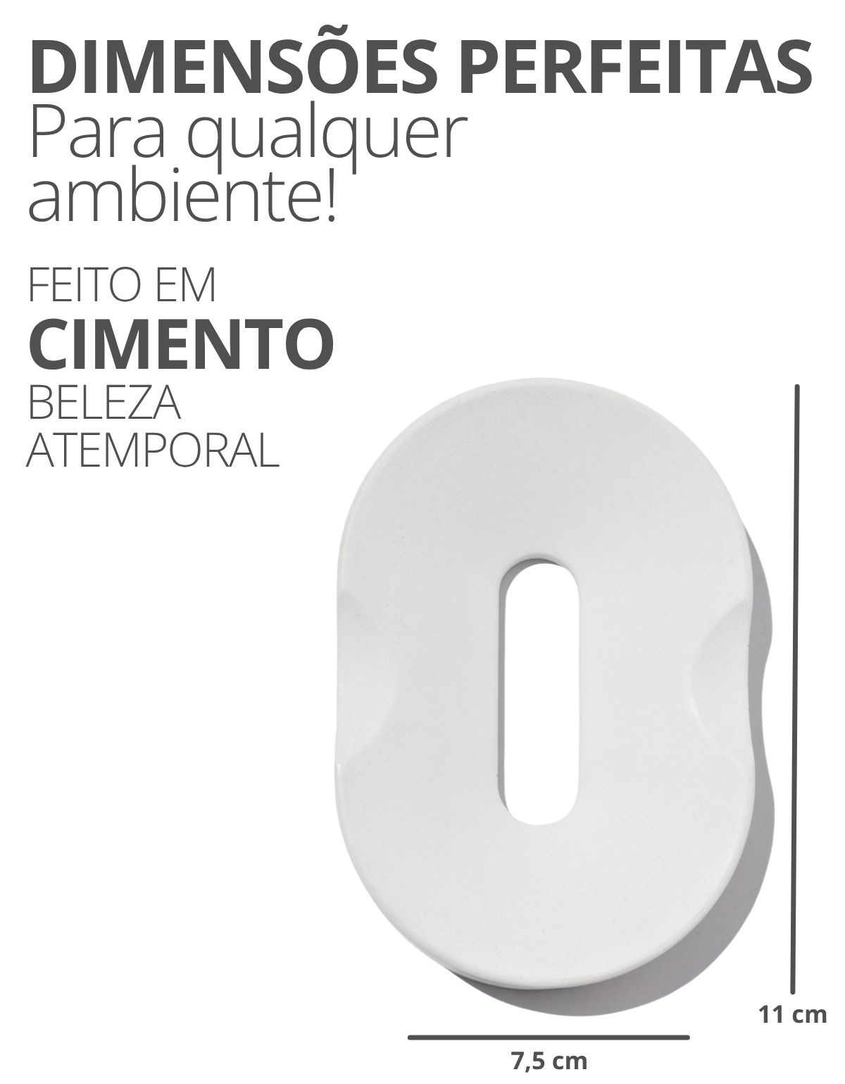 Saboneteira Porta Sabonete Banheiro Oval 11cm em Cimento