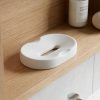 Saboneteira Porta Sabonete Banheiro Oval 11cm em Cimento