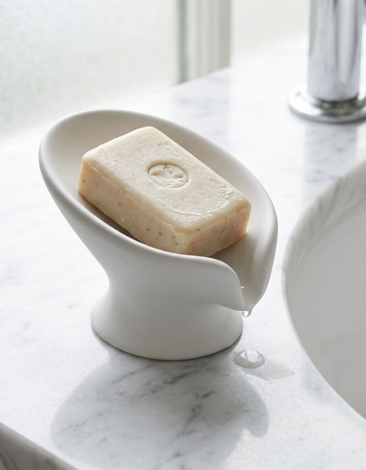 Saboneteira Porta Sabonete Banheiro Moderna Luxo 13cm em Cimento