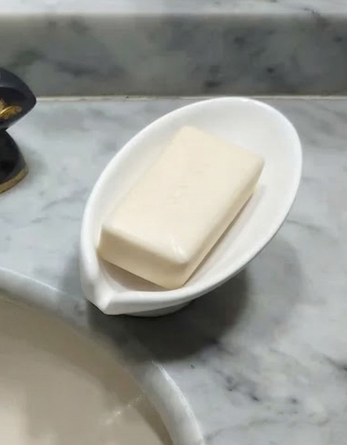 Saboneteira Porta Sabonete Banheiro Moderna Luxo 13cm em Cimento