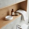 Saboneteira Porta Sabonete Banheiro Oval  Luxo 12,5cm em Cimento