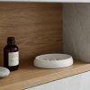 Saboneteira Porta Sabonete Banheiro Oval  Luxo 12,5cm em Cimento