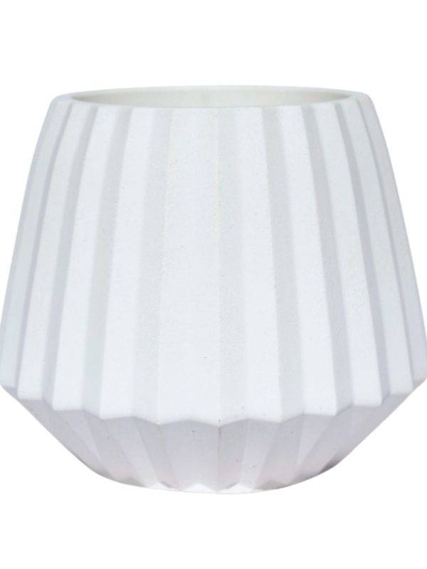 Vaso Decorativo Diamante Artesanal 10,5x13cm Em Cimento