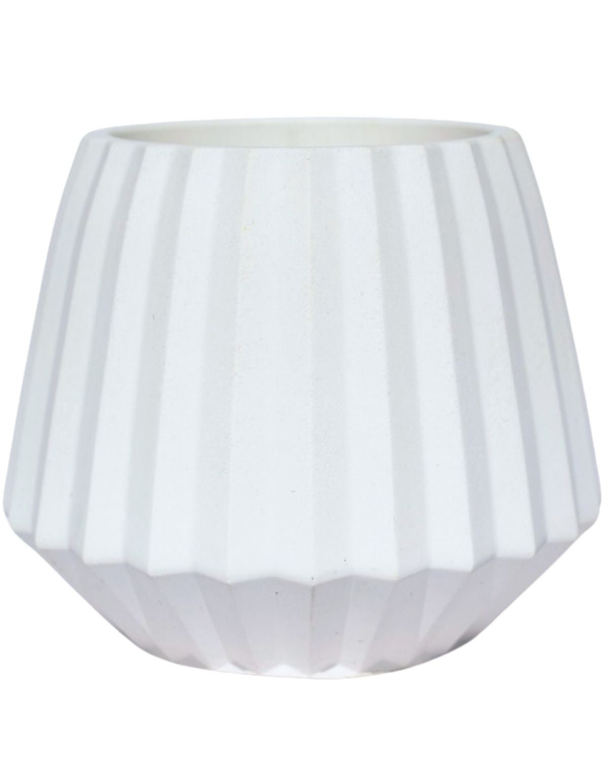 Vaso Decorativo Diamante Artesanal 10,5x13cm Em Cimento