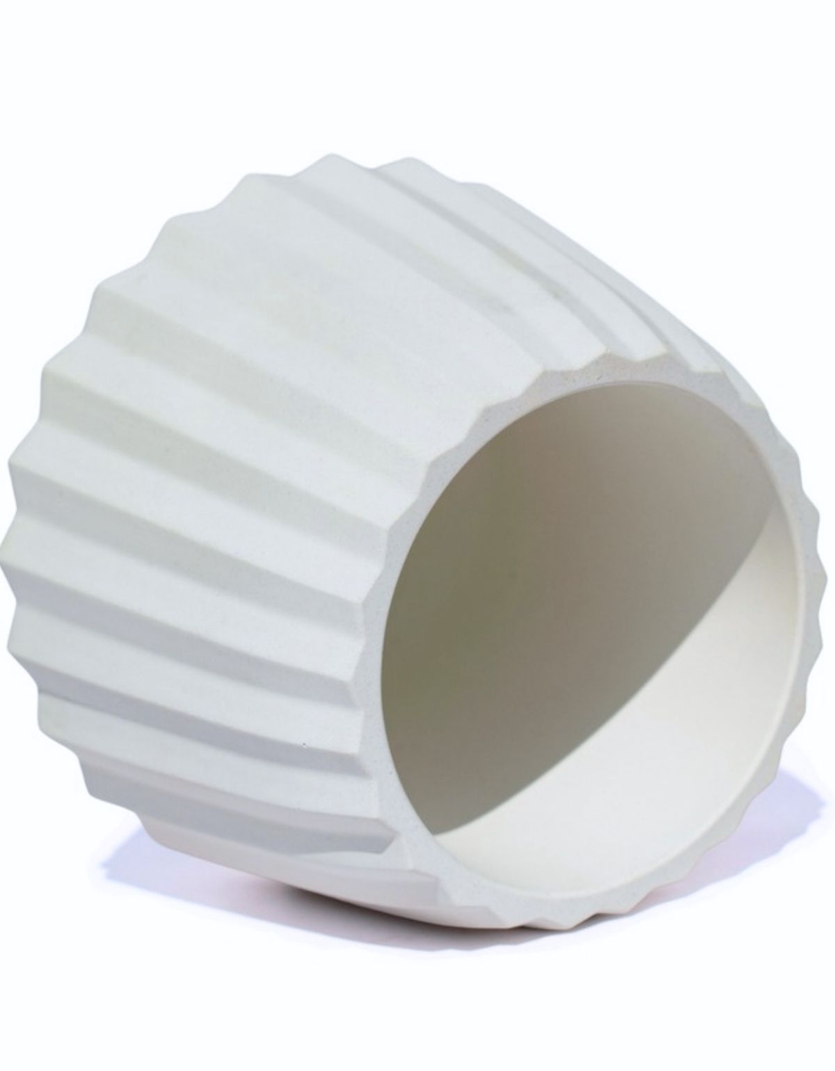 Vaso Decorativo Diamante Artesanal 10,5x13cm Em Cimento