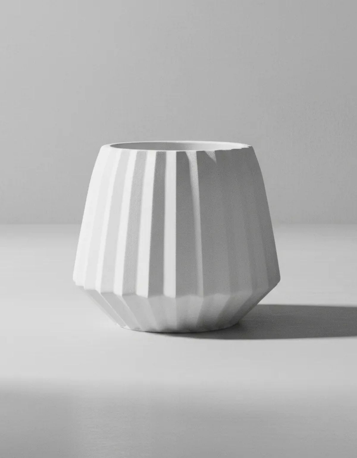 Vaso Decorativo Diamante Artesanal 10,5x13cm Em Cimento