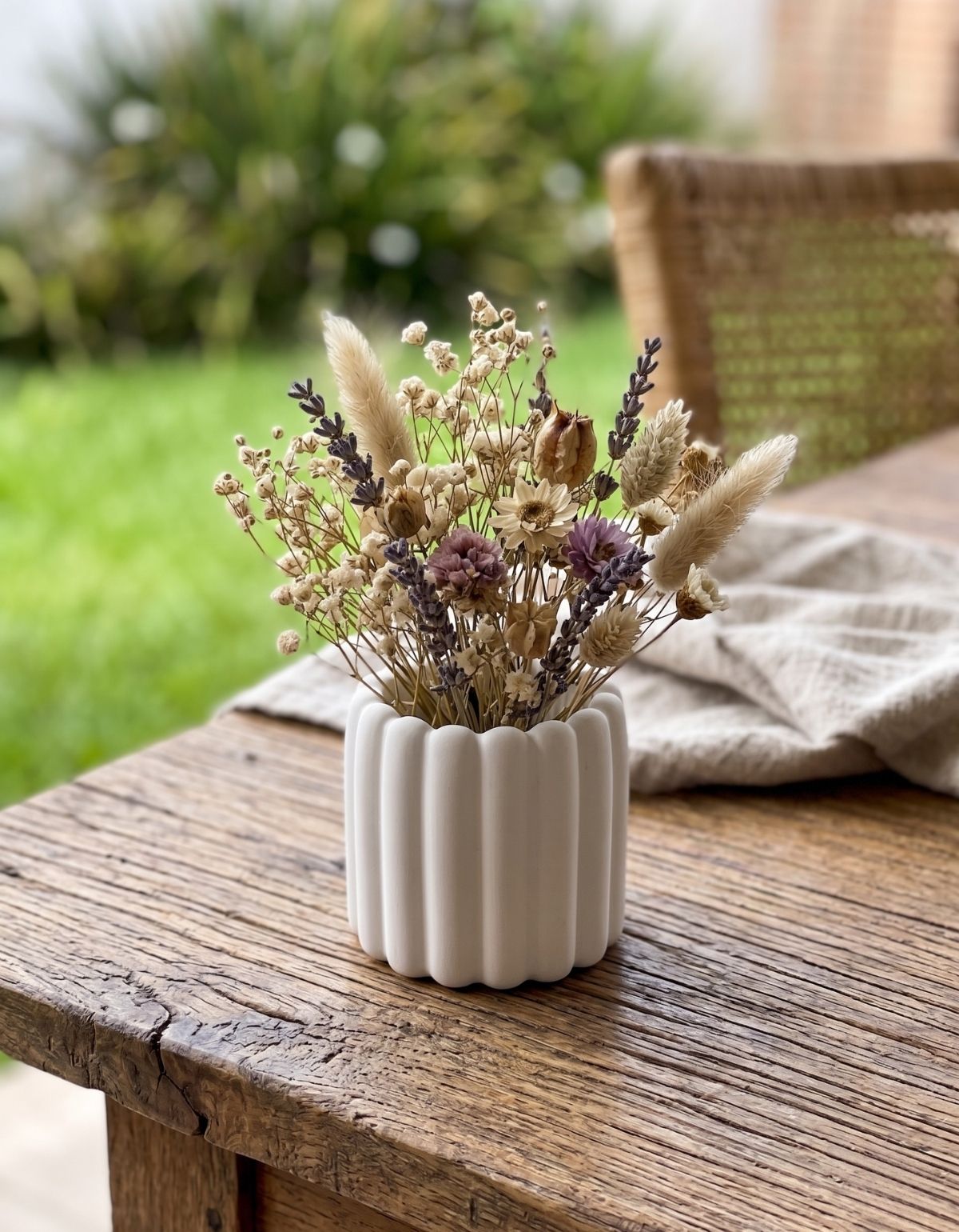 Vaso Decorativo Tulipa 8cm Artesanal em Cimento