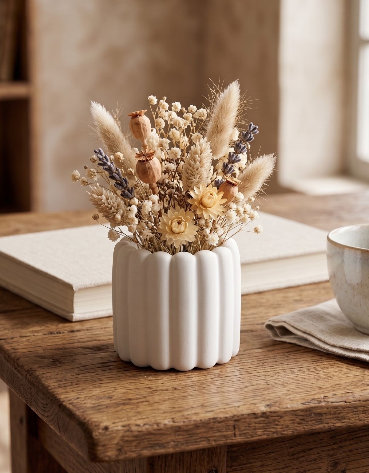 Vaso Decorativo Tulipa 8cm Artesanal em Cimento
