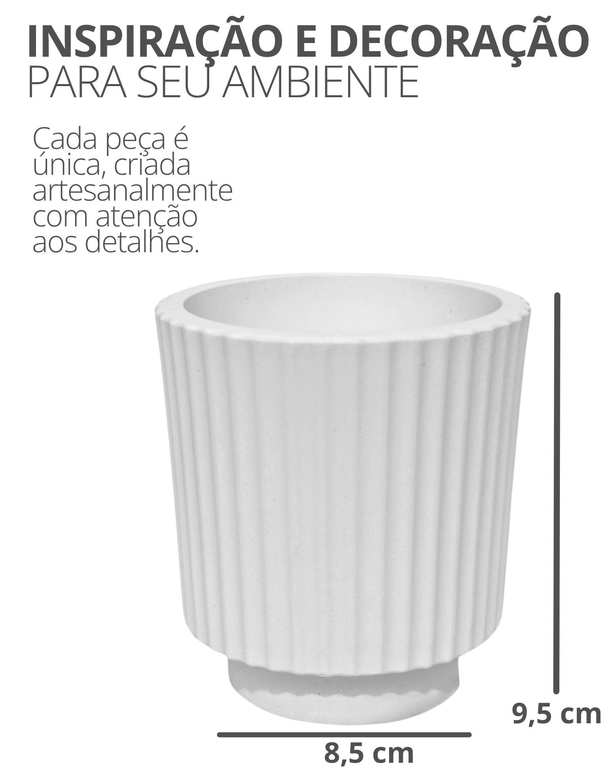 Vaso Decorativo Garrafa Grécia 9,5cm Cimento Artesanal