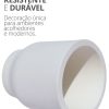 Vaso Decorativo Garrafa Invertida Lisa 9,5cm Em Cimento Artesanal