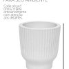 Vaso Decorativo Garrafa Invertida Listras 9,5cm Cimento Artesanal