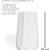 Mini Garrafa Losangos Artesanal 10x6m em Cimento Branco